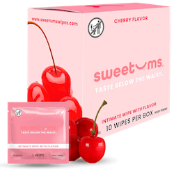 Sweetums Cherry Flavored Intimate Wipes | Feel Fresh & Confident