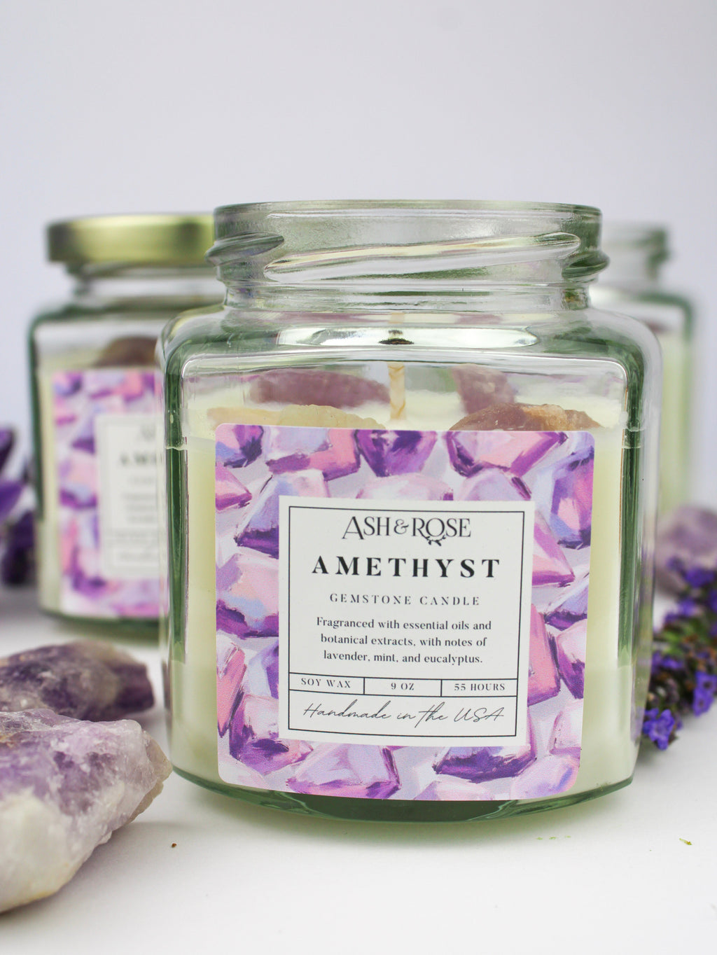 Crystal Candle | Gemstone Soy Candle Collection