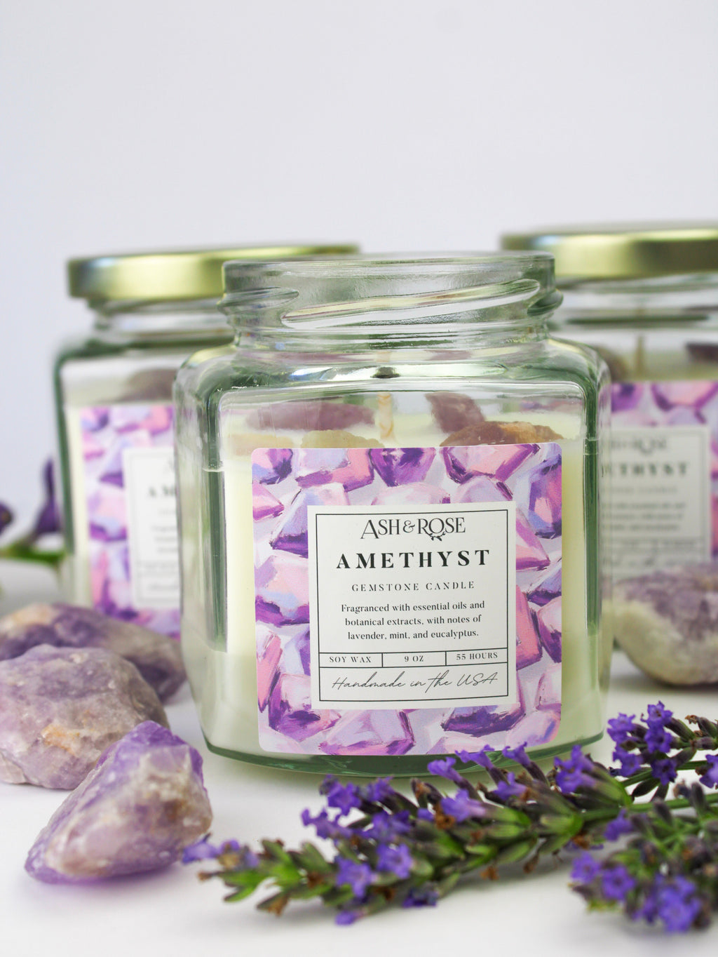Crystal Candle | Gemstone Soy Candle Collection