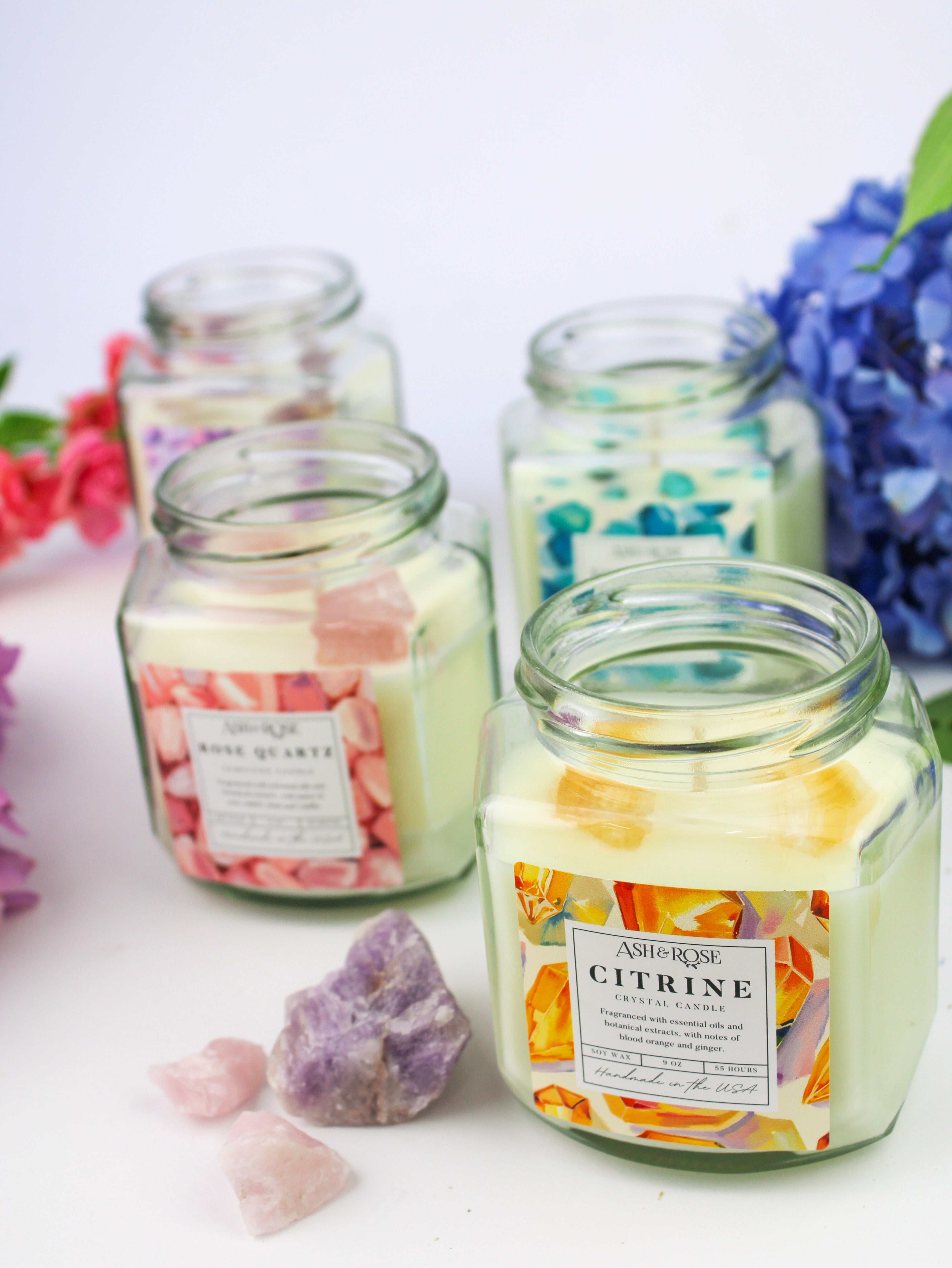 Crystal Candle | Gemstone Soy Candle Collection